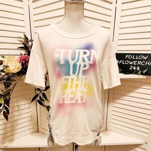 WILDFOX RIBBON TURN UP THE HEAT PASTEL SWEATSHIRT SIZE SMALL